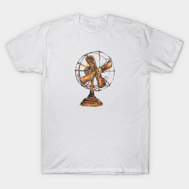 Retro fan - Vintage Objects. T-Shirt by FanitsaArt